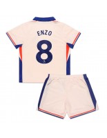 Chelsea Enzo Fernandez #8 Bortedraktsett Barn 2024-25 Korte ermer (+ bukser)